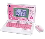 VTech Glamour Girl XL Laptop E/R – Lerncomputer mit 240 Lernspielen zum Lernen von Fremdsprachen, Mathematik, Wissenschaften u. v. m. – Für Kinder von 7-9 J