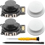 ZHUROUPU 2Pcs 3D Analog Joystick Ersatz Daumen Stick Präzision Empfindlichkeit für Sony für PSP 2000 2001 2002 2003 Konsole, 4 Pcs Rocker Joystick Button Cap Zubehör mit Reparaturwerkzeug