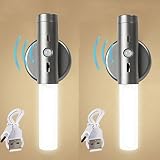 LED-Wandleuchte mit Bewegungsmelder, batteriebetrieben, dimmbar, für den Innenbereich, magnetische Lampe, wiederaufladbare Wandleuchte über USB, aufklebbare Nachtlichter für Eingangsbereich, Flur,