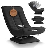 Juskys Relaxsessel Korsika - Ergonomisch & 360° drehbar, klappbar mit 5-lagiger Polsterung - Gemütlicher Cord Sessel für Wohnzimmer - G