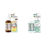 Garnier Nachtserum mit Vitamin C, Gegen dunkle Flecken und müde Haut & Feuchtigkeitsspendendes Serum für ein straffes und strahlendes Hautbild, Mit beruhigender Aloe Vera und Hy