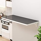 Klapptisch aus gehärtetem Glas, Wandmontage, Marmor-Muster, Drop-Leaf-Computertisch, Küche, Esstisch, schwimmender Schreibtisch für Zuhause, Büro, B