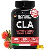 Bandini® CLA Konjugierte Linolsäure 3000 mg | 100% aus reinem Safloröl - Für Männer und Frauen geeignet | Für Sport, Fitness, Training | Vegan, Hochdosiert | Conjugated L