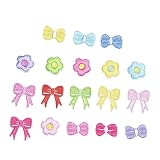 Housoutil 18Stücke Cartoon Appliques Selbstklebende Kleidung Patches für Bastelprojekte Bowtie und Designs zum Aufbügeln Jeans Shirts und T