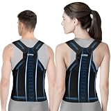 Rücken Geradehalter Rückenstützgürtel Haltungskorrektur Damen: Haltung Korrektur Gurt für Herren - Verstellbare Back Support Corrector - Haltungstrainer Rückengurt für Schulter Nacken - Schwarz M