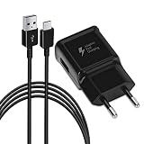 Ladeadapter mit Schnellladefunktion (USB Typ-C) Schnellladegerät mit Original Ladekabel 1,5m Für Samsung Galaxy S10/S9/S8/S10e/S10+/S8+/S9+/Note 8 9 10/S22/S21/S21+/S21 Ultra/ S20/Z Flip3/A30/A53