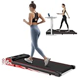 KUFOCE Walking Pad Laufband mit Neigung, Laufband Schreibtisch bis 6 km/h für Zuhause, 3.0PS Leiser Motor, LED-Anzeige, für Zuhause/Büro, Keine I