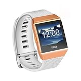 Fotover Ersatzarmband Kompatibel mit Ionic,Einstellbar atmungsaktiv weiches TPU-Uhrenarmband Ersatzband for Ionic Fitness Smartwatch mit Ionic Schutzfolie,W