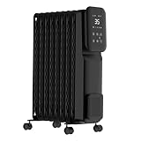 SHX Ölradiator Heizung 2000 Watt mit Wifi, 3 Heizstufen, 24 Stunden Timer, Elektronisches Thermostat, Boost Funktion, Heizt bis zu 40 qm F
