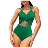 Générique Badeanzug, figurformend, gepolstert, Push-Up, Schlankheitseffekt, Monokini 2025, Badeanzug, 3 Grün., XX-Larg