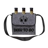 Arschlecken 350 Umhängetasche 'Beer to go' + 3 x Original ML Hopfensmoothie 0,33 l – Geschenkset Flaschentasche + 3 Flaschen Bier Alc.5,2% by Sepp Bumsing