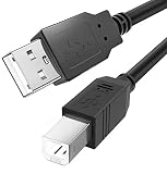 USB B MIDI-Kabel für Instrumente 1 m, USB A zu USB B-Kabel Kompatibel mit Klavier, Midi-Controller, Midi-Tastatur, Audio-Interface-Aufnahme, USB-Mik