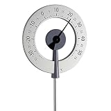 TFA Dostmann Lollipop analoges Design-Gartenthermometer, 12.2055.10, wetterfest, mit großen Z
