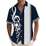 Generisch Maßgeschneidertes Hawaii-Hemd Faschingskostüm Hawaii Blumenkette Leinen Tshirt Herren Vintage Hemd Herren Zwergenkostüm Erwachsene Hemd Ohne Kragen Poloshirt Herren Kostüm Blau 4XL