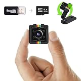 Bextgoo Mini Kamera, Überwachungskamera Ohne WLAN, 1080P Kleine Kamera mit 32GB Speicherkarte, Bewegungserkennung, Nachtsicht, 140°Weitwinkel, 360° Drehbare Halterung, für Innen und Außenb