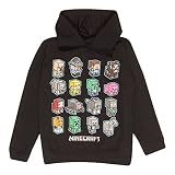 Minecraft Mini Mobs Jungen Kapuzenpulli Schwarz 5-6 Jahre | PS4 PS5 Xbox PC-Switch Gamer Geschenke, Teenager Schule Jungen Gaming T-Shirt, Kinderkleidung, Kindergeburtstags-Geschenk-I