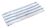 Sonty 5 Stück Wischbezug, Mikrofaser, Wischmopp Professional 40cm weiß mit blauen Streifen (5)