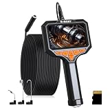 Svbony SM501 Endoskopkamera mit Licht, Boroskop-Inspektionskamera 1920P HD, Industrie Endoskop mit 4.3' IPS Bildschirm, 8 LED Leuchten, 5m Langes Halbstarres Kabel, IP67 Wasserdichtes, 32GB TF