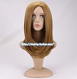 LINLINCD Cosplay wig Cosplay Ginny Molly Weasley Blonde e Perücke Ginny Rollenspiel Synthetisches Haar Halloween-Kostüme+Perückenkappe 2 Typen B