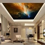 LUXINSHISU Selbstklebende Deckentapete, 3D-Wandbild, einfacher Gips, geprägt, Wohnzimmer, Schlafzimmer, Decke, Hintergrund, Wand, PVC-Kunstaufkleb