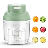 ORHOMELIFE Zwiebelschneider Elektrisch Gemüseschneider 250ml Zwiebel Zerkleinerer, Multizerkleinerer Onion Cutter Food Chopper, Küchen Zubehör für Gemüse, Obst, Nü