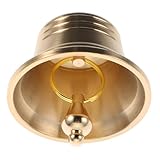 Cabilock Vintage Messing Glocke Hängend Kleine Messingglocke DIY Handwerksanhänger Türglocke Dekoration Retro Goldener Metallanhänger für Zuhause Garten W