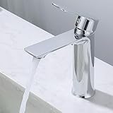 HOMELODY Wasserhahn Bad Chrom Waschtischarmatur Bad Armatur Mischbatterie Waschbeckenarmatur Einhebelmischer B