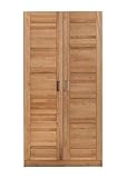 Möbel-Store24 Kleiderschrank Türen Holz Kernbuche teilmassiv Natur geölt 2-türig