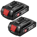 Powayup 2X Ersatzakku für Bosch Akku 18V Werkzeugakkus für Bosch 18V Akku 3.0Ah BAT610G BAT619 BAT609 BAT618 2607336092 2607336169 2607336236 Akkubohrer Elektrowerkzeug
