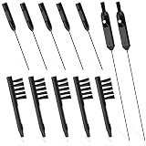 PERFETSELL 12 Stück Hörgeräte Reinigen Set Reinigungsbürste für Hörgeräte mit Magnet & Wachs Loop Hörgerätereiniger, Andere Reinigung Geräte für Hörgeräten Pflege, Lüftung, Batterien Entfernen Schw