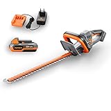 Fuxtec Heckenschere 20V inkl. Akku FX-E1HS20 Elektrischer Heckentrimmer mit Li-Ionen Batterie und Ladegerät – Schnittlänge 52