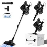 Tedrills 6-in-1 Staubsauger Beutellos，25KPa Staubsauger mit 5m Kabel, 450W Vacuum Cleaner, 1.2L Staubbehälter Stielstaubsauger für Tierhaare,Teppich und Harten B