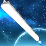 TONFFI Feuchtraumleuchte LED 120CM, 36W 4500LM LED Röhrenlampe Komplett, 6000K Kaltweiß, IP65 Verknüpfbar Wannenleuchte Feuchtraumlampe LED Keller Deckenleuchte für Garage Werk