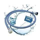 Lichtblau Zulaufschlauch Verlängerung Waschmaschine Geschirrspüler Anschluss Größe 2,5 m I 3/4 Zoll Gewinde I Verlängerung für Wasserzulaufschlauch universell verwendbar Hersteller unabhängig