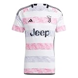 adidas Herren-Fußballtrikot Juventus 23/24, schmale Passform, Aeroready-Technologie, Weiß, M