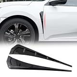 JGGQSY 2 Stück Auto Seitenschlitze Kotflügel Dekorative Aufkleber für Peugeot 107 108 206 207 207 CC 208 307 307 CC 308 308 CC 406 407, Spoiler Körper Dekoration Abdeckung,A/Black
