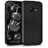 kwmobile Hülle kompatibel mit Samsung Galaxy Xcover 4 / 4S Hülle - weiches TPU Silikon Case - Cover geeignet für kabelloses Laden - Schw