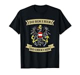 ALBASPIRIT Österreich Flagge T-Shirt Wappen Adler Österreicher Geschenk T-Shirt Schwarz S Unisex-Erwachsene Klassische Passform Halbarm Rundhals-Kragen Patriotic Classic Fit Half Sleeve T-S