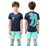 Fußball Trikot Kinder und Erwachsene 2026 - Fussball Trikot mit Eigenem Namen Nummer Auswärtstrikot Kindertrikot Jungen Fussballtrikot Herren Football Fan Trikots, Geschenke für Fußb