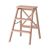 Trittleiter Hocker Holzhocker 3 Stufen Klapptritt stapelbar Schemel BEKVAM