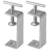EXLECO 2er 53-93mm C Klemme Edelstahl C Zwingen Schraubklemme Einstellbar Kieferöffnungen Trägerklemme Fixierzange Tischklemme Trägerklammer Befestigungs Klemme für Holzarbeiten Schweißen T