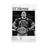 btjxzh Georges St-Pierre UFC Psoter Leinwandposter Schlafzimmer Dekor Landschaft Büro Zimmer Dekor Geschenk 40 x 60