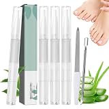 4 Stück Nail Care Pen, Das Original mit Nagelfeile, Nagelöl Stift, Nail Care Pen Nagel Pilz, Enthält natürliche Inhaltsstoffe Wie Süßmandelöl, Jojobasamenöl, Kokosöl, Olivenö