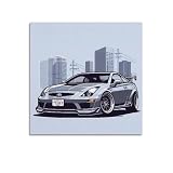 XHHOKA JDM Auto Psoter Celica GT-S Rennauto, dekorative Leinwand, Wand- und Kunst-Poster, Gemälde, 70 x 70