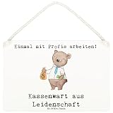 Mr. & Mrs. Panda DIN A6 Deko Schild Kassenwart Leidenschaft - Geschenk, Verein, Kollege, Tür Schild, Geldgeschenk, Schatzmeister, Wanddeko,
