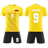 Generisch Neue Personalisierte Fußball Trikot mit Namen Logo Nummer Jungen, Fussball Trikots, Deutschland Fußball Trikot S