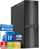 Office PC mit Intel i7 | 4.0GHz | 32 GB RAM | 1000 GB SSD | WiFi 600 und Bluetooth 5 | USB3 | Windows 11 Pro | Multimedia Computer mit 3 Jahren Garantie!