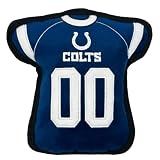 The 1st Ever Tough but Smooth Dog Toy NFL Indianapolis Colts Football Jersey Tough Pet Toy A Premium Quality Doggie Toy with Built-in Squeaker Sports Fans Favorite Chew Toy
