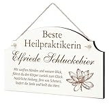 Dekolando Schild Bester Heilpraktiker Beste Heilpraktikerin Geschenk - lustige Geschenke in 3 Größen zum Geburtstag Weihnachten Ostern Nikolaus - für Männer Frauen Kollegen Mitarb