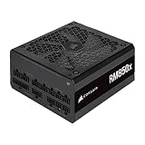 Corsair RM850x 80 PLUS Gold Vollmodulares 850 Watt ATX-Netzteil (135-mm-Lüfter mit Magnetschwebelager, Umfassende Kompatibilität, Japanische Kondensatoren, Extrem Schnelles Aufwachen) EU - Schw